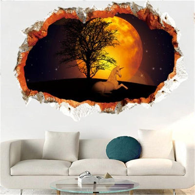 Sticker Licorne Nuit