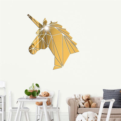 Sticker Licorne Or