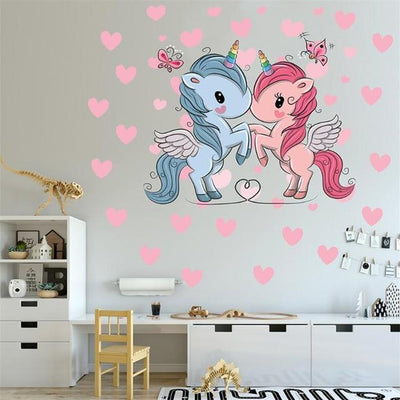 Sticker Licorne Couple