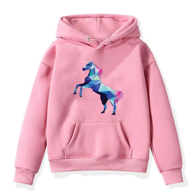Pull Licorne Noir Fille