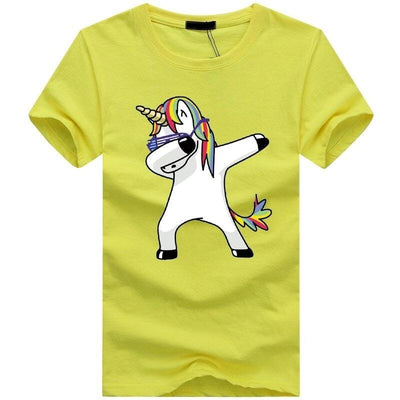 T-Shirt Licorne Homme Jaune