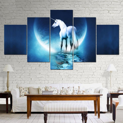 Tableau Licorne Lune