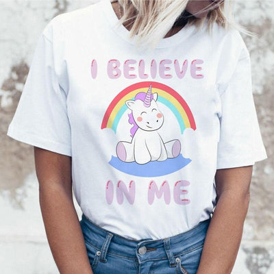 T-Shirt Crois en Moi Licorne Femme