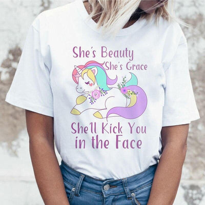 T-Shirt Licorne pour Femme pas Cher