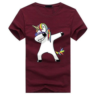T-Shirt Licorne Homme Bordeux