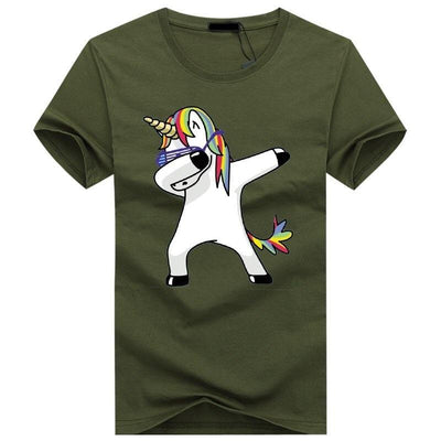 T-Shirt Licorne Homme Vert