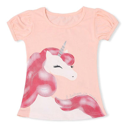 T-Shirt Rose Licorne pour Fille