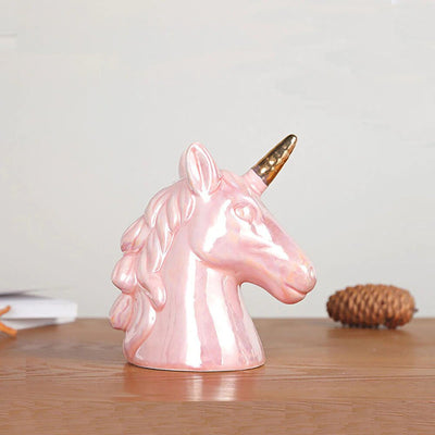 Tirelire Licorne Rose