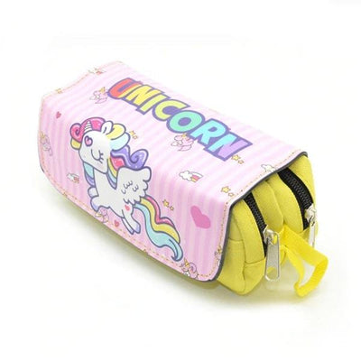 Trousse Licorne 2 Compartiments Jaune