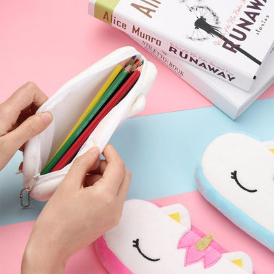 Trousse Licorne  Scolaire Blanche