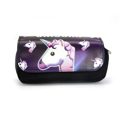 Trousse Licorne Double Compartiments Noir