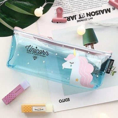 Trousse Licorne école bleue